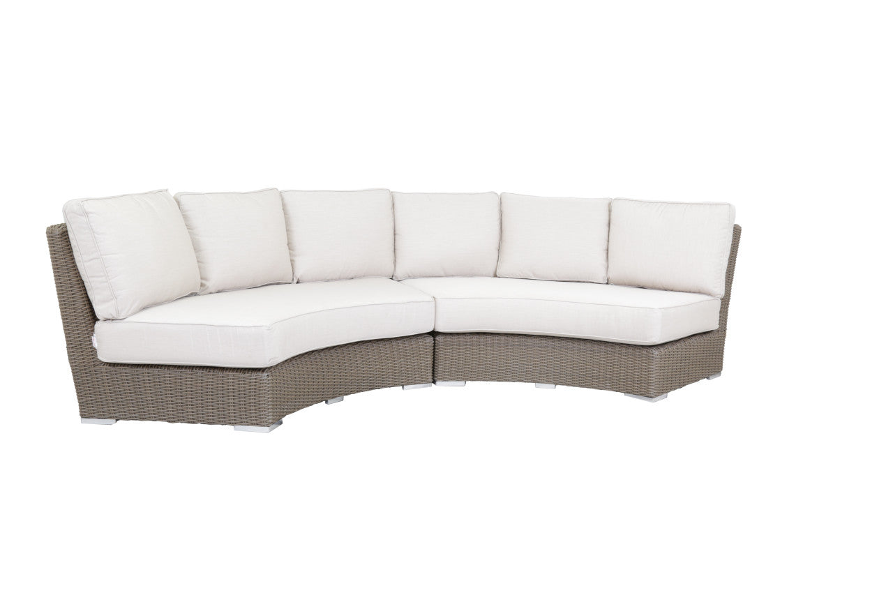 Sunset West Coronado Curved Loveseat With Cushions