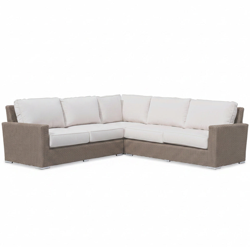 Sunset West Coronado Wicker Outdoor 5-Person Sectional With Cushions