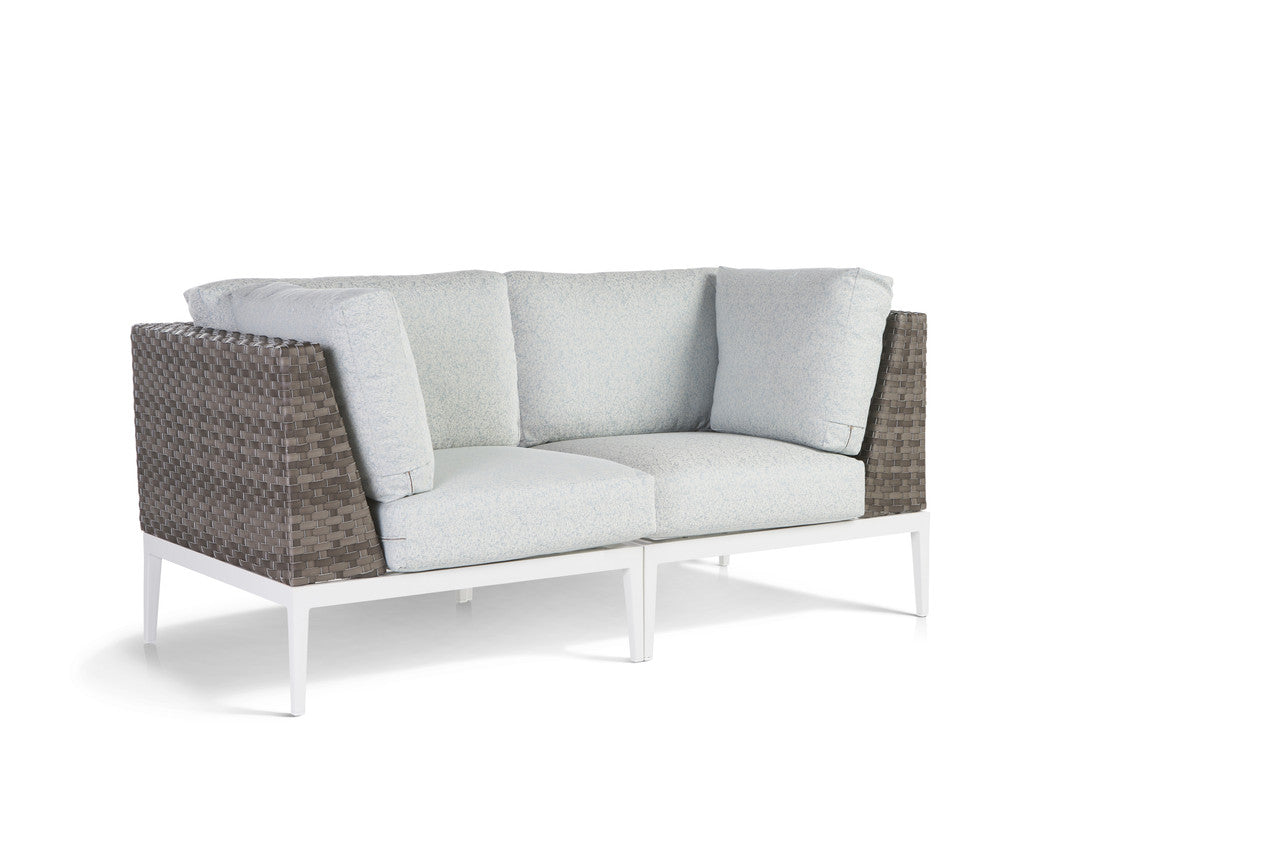South Sea Rattan Stevie Aluminum Outdoor Settee