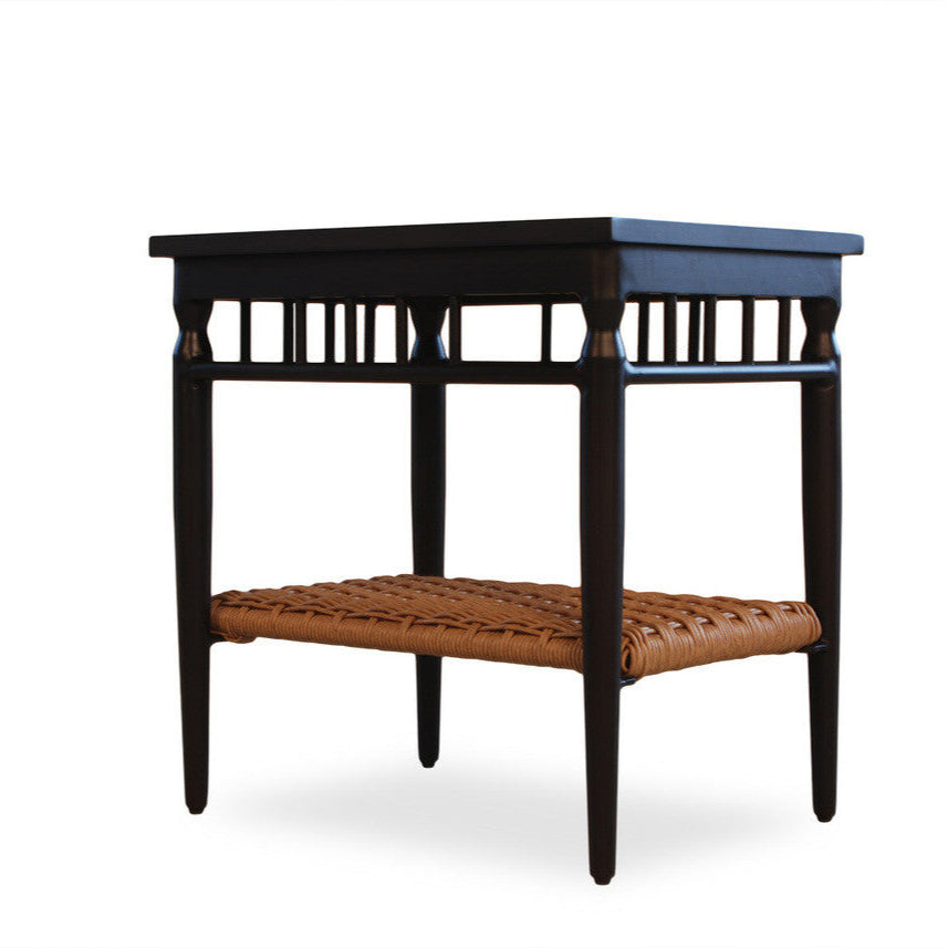 Lloyd Flanders Low Country Woven Vinyl Outdoor Rectangle End Table