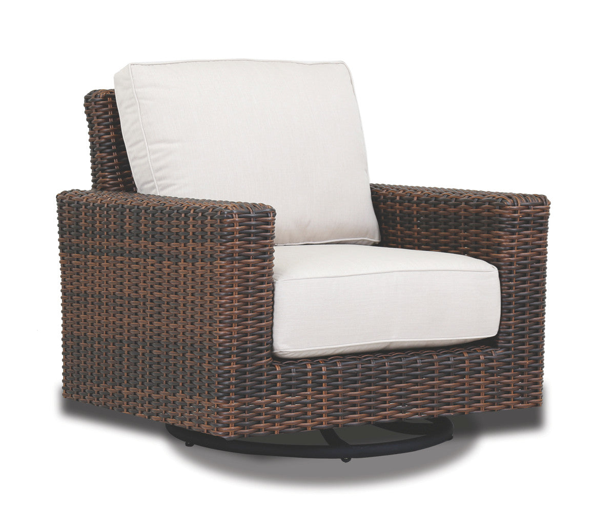 Sunset West Montecito Wicker Outdoor Swivel Rocker Club Chair