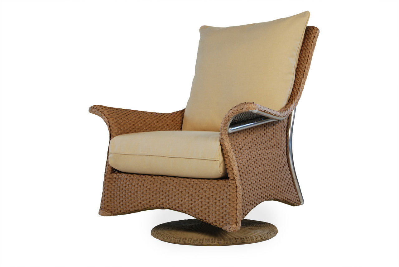 Lloyd Flanders Mandalay Wicker Outdoor Swivel Rocker Lounge Chair