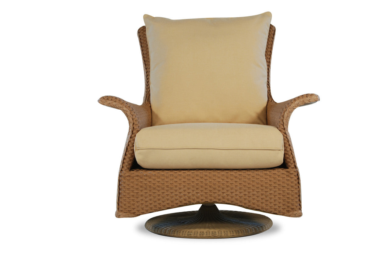 Lloyd Flanders Mandalay Wicker Outdoor Swivel Rocker Lounge Chair