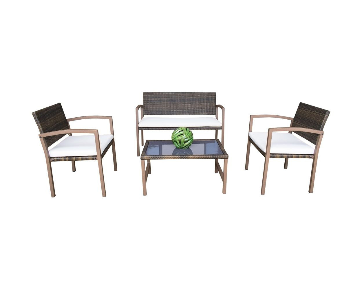 Hospitality Rattan Andros 4 PC Patio Settee