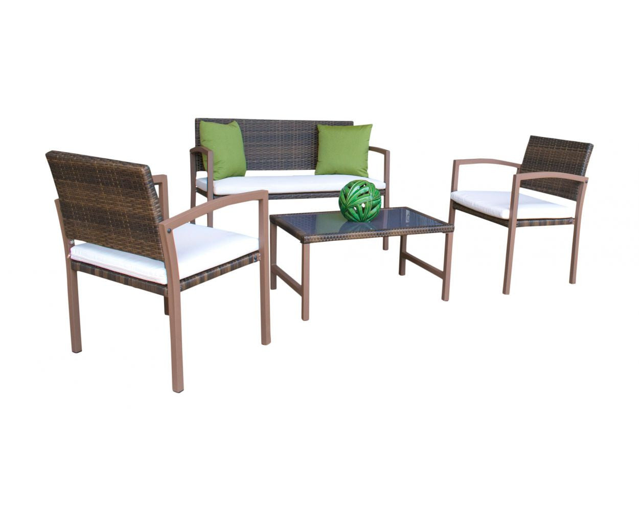 Hospitality Rattan Andros 4 PC Patio Settee