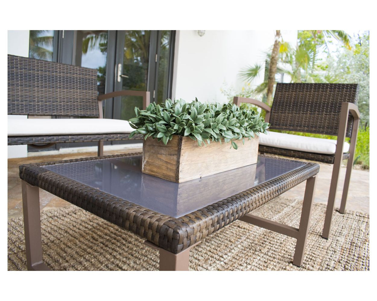 Hospitality Rattan Andros 4 PC Patio Settee