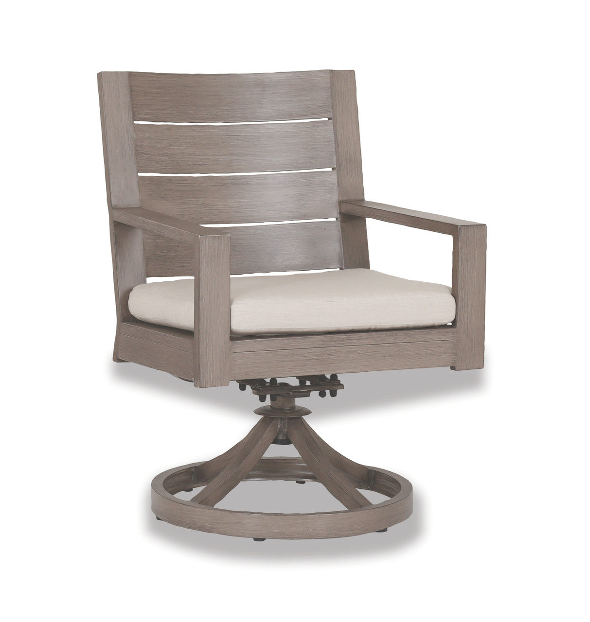 Sunset West Laguna Aluminum Outdoor Swivel Dining Chair
