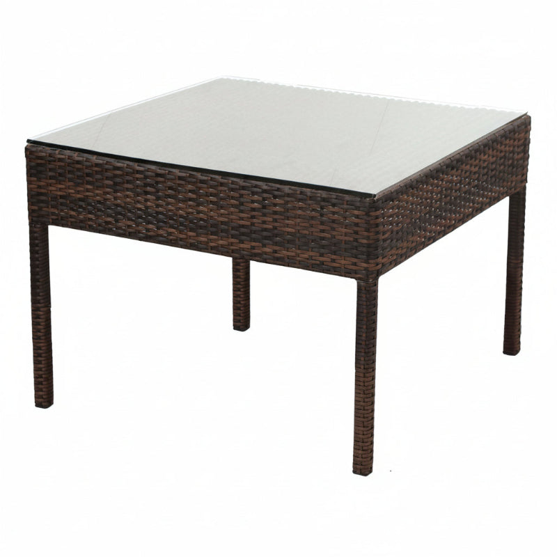 Alfresco Home Logan Wicker Steel Outdoor 30" Square Bunching Table