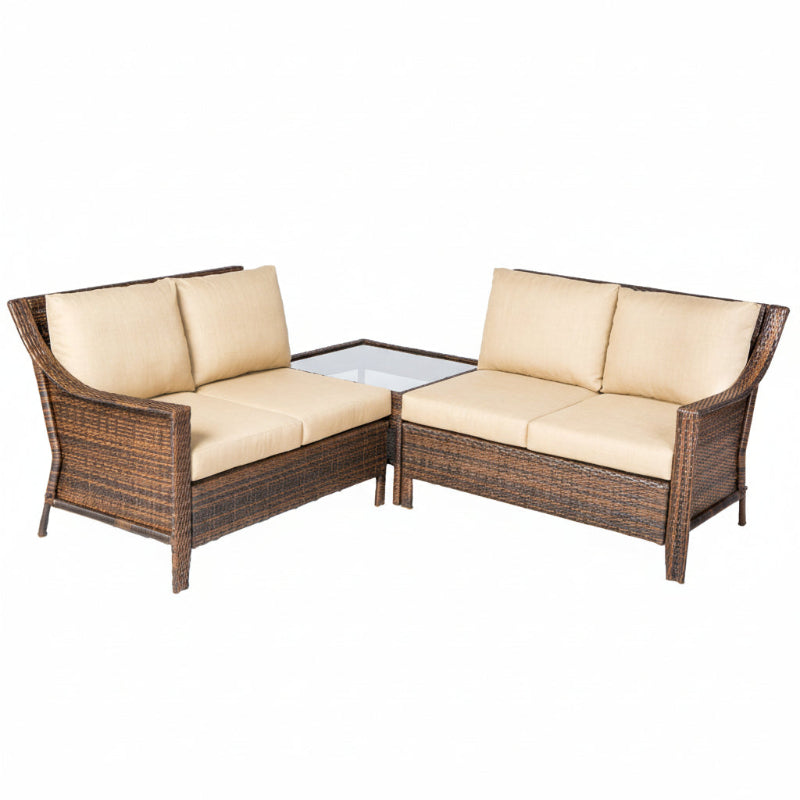 Alfresco Home Logan 5-Person Outdoor Sectional Wicker Set