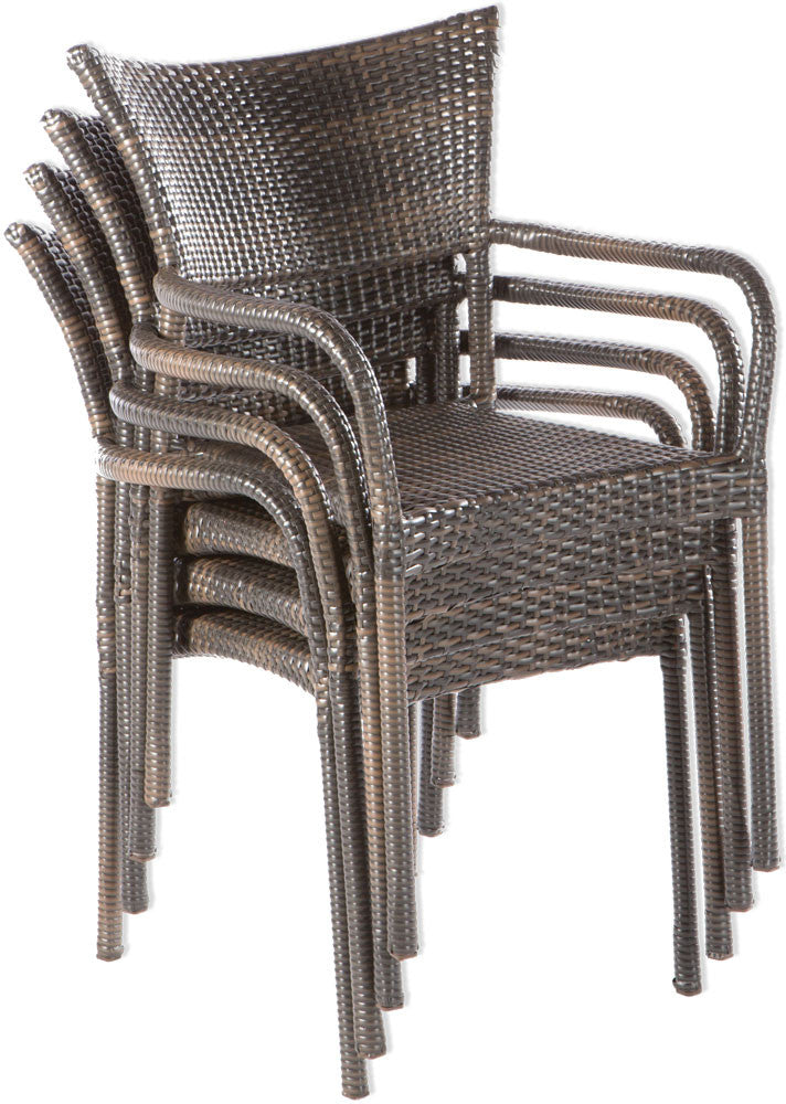 Alfresco Home Tutto Wicker Dining Arm Chair (Set of 2)
