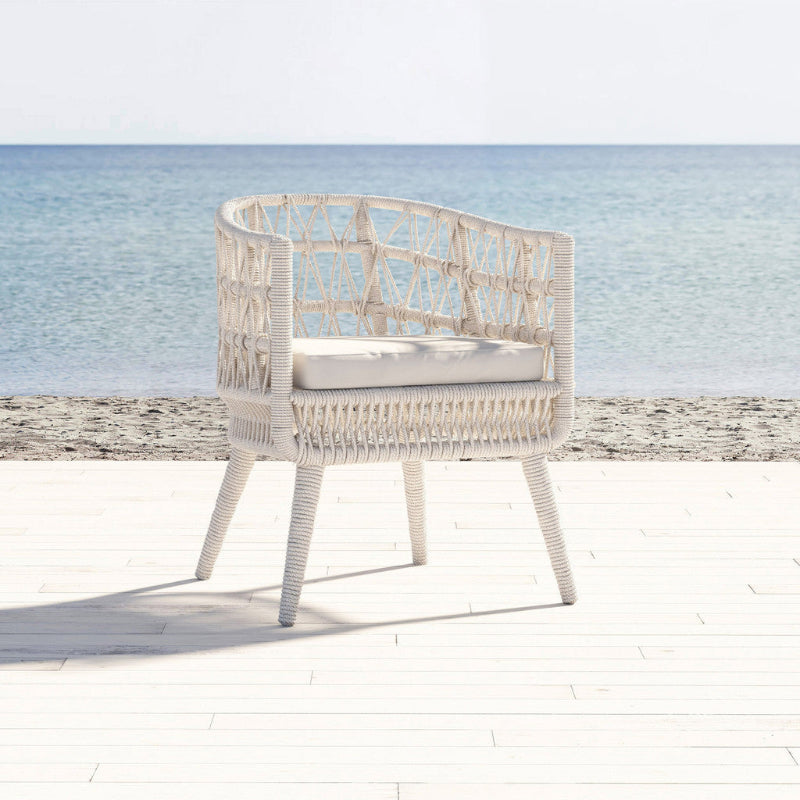 Sunset West Dana Rope Aluminum Outdoor Dining Chair