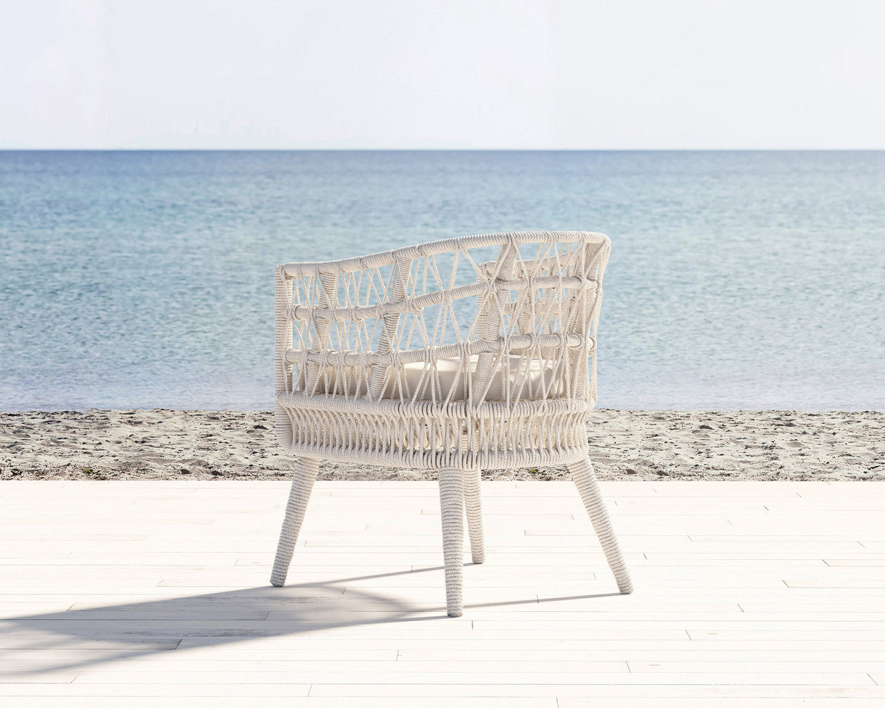 Sunset West Dana Rope Aluminum Outdoor Dining Chair