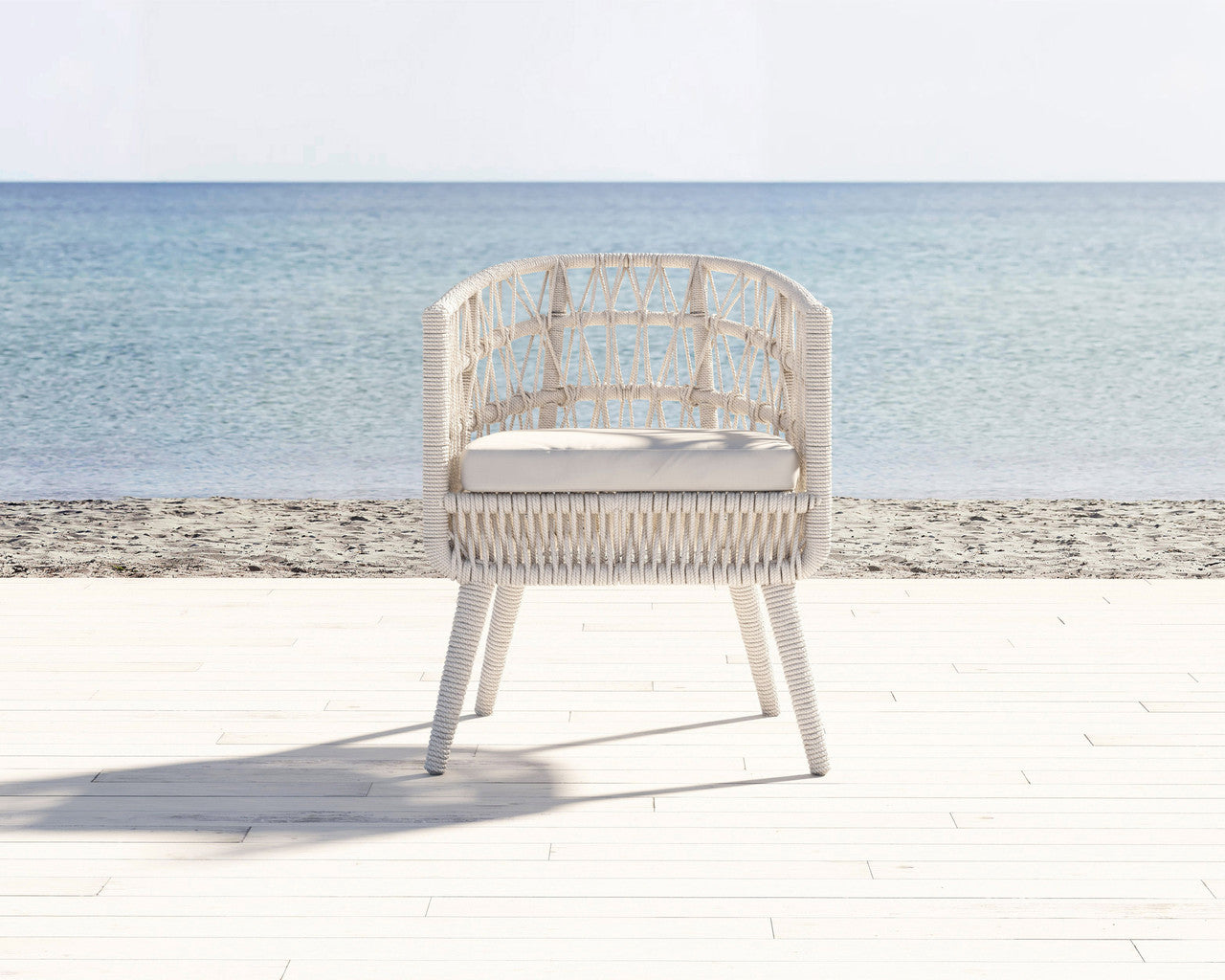 Sunset West Dana Rope Aluminum Outdoor Dining Chair
