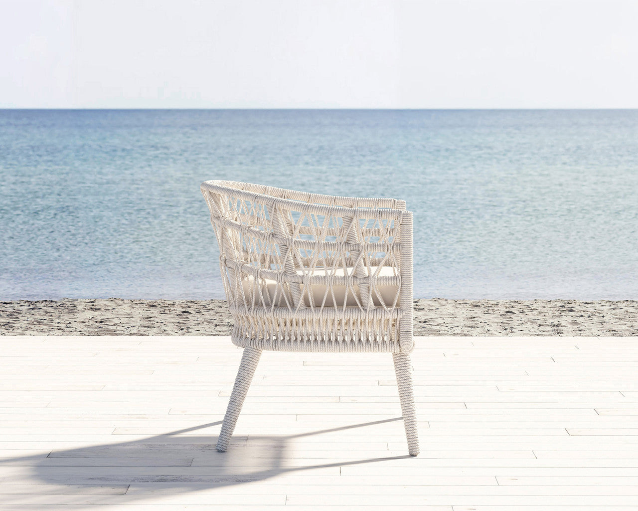 Sunset West Dana Rope Dining Chair with cushions