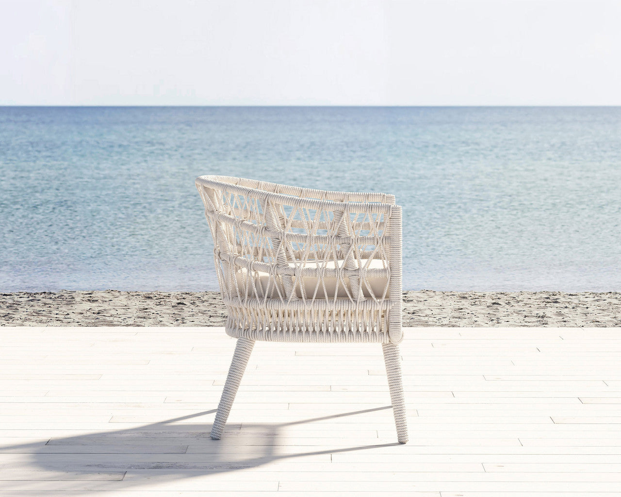 Sunset West Dana Rope Aluminum Outdoor Dining Chair