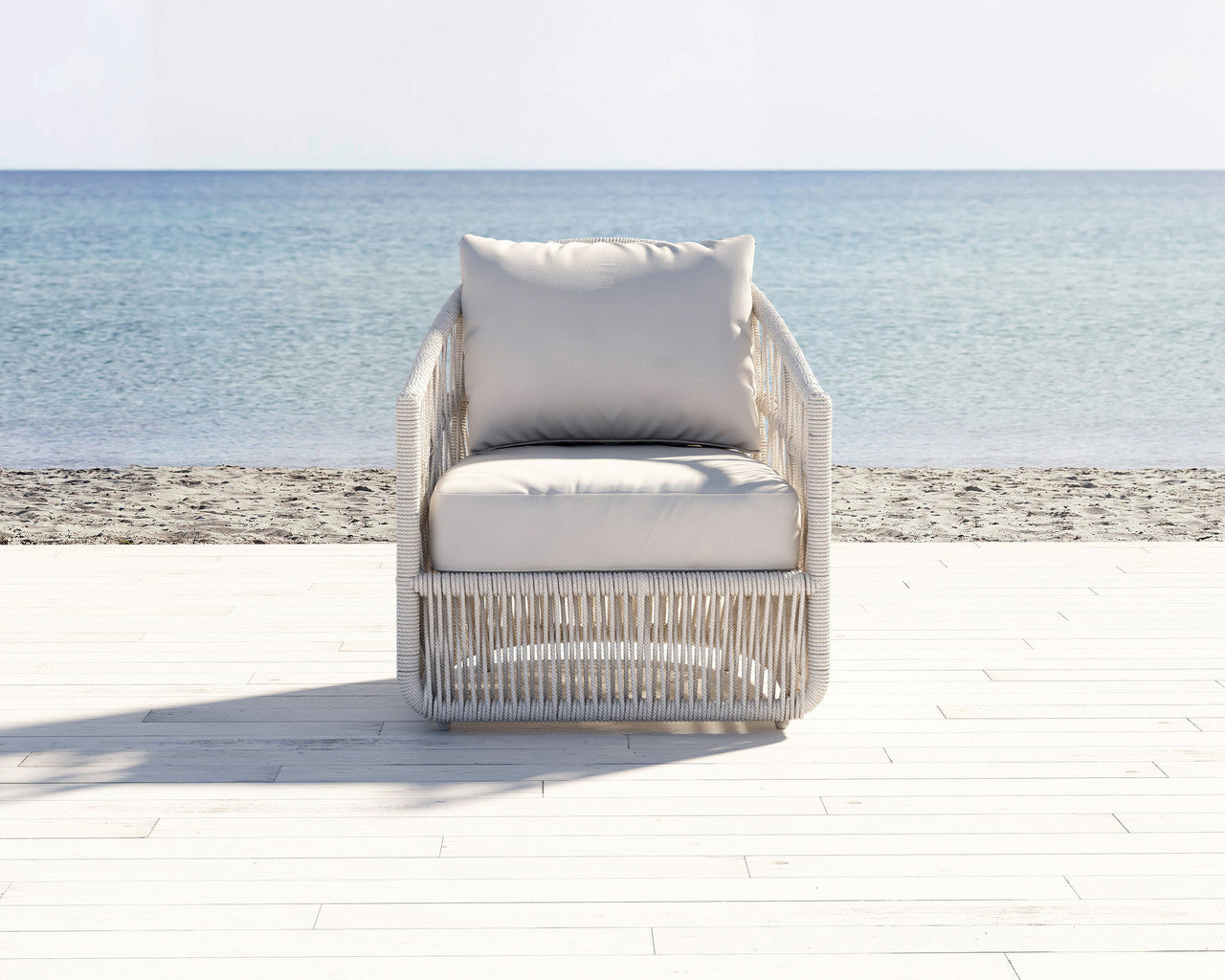 Sunset West Dana Rope Aluminum Outdoor Club Chair