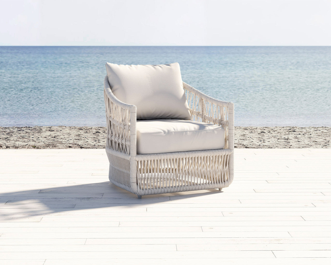 Sunset West Dana Rope Club Chair with cushions