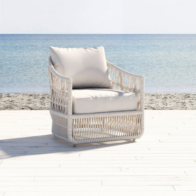 Sunset West Dana Rope Aluminum Outdoor Club Chair