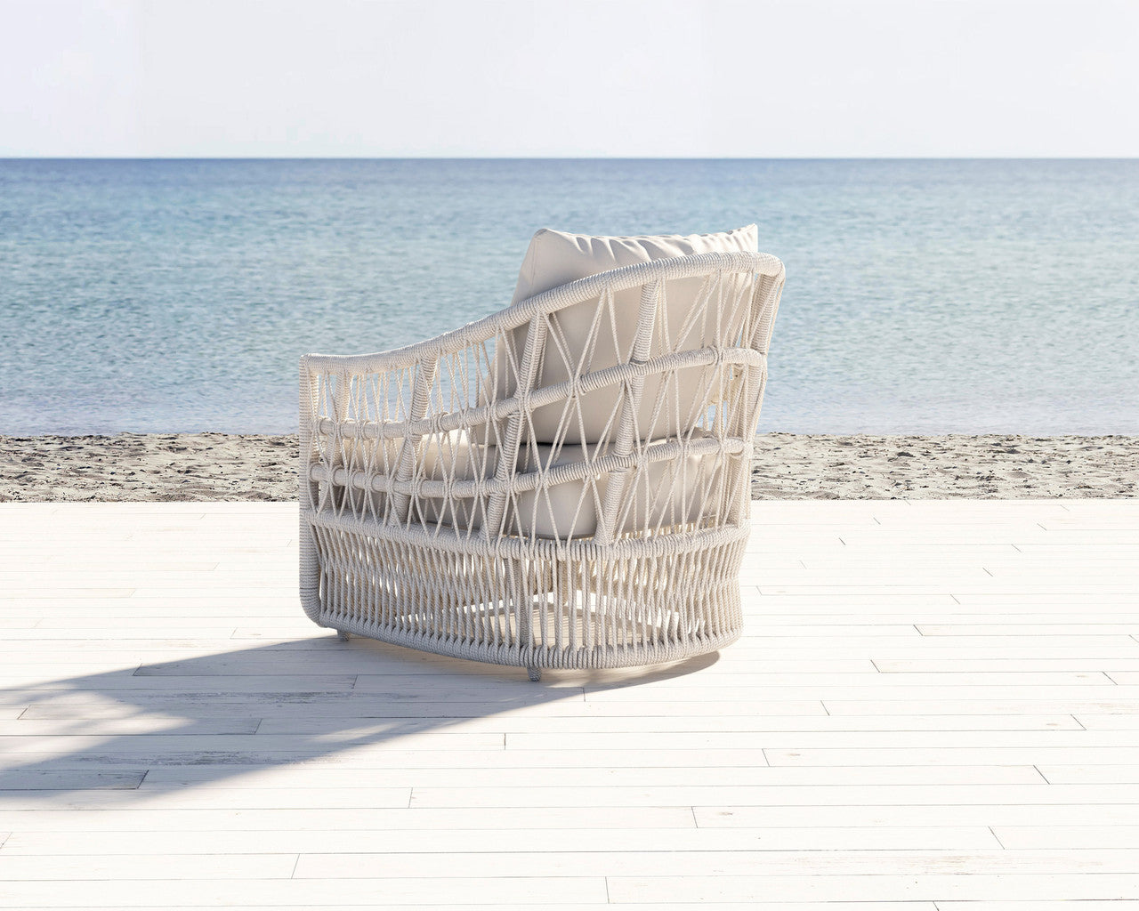 Sunset West Dana Rope Aluminum Outdoor Club Chair