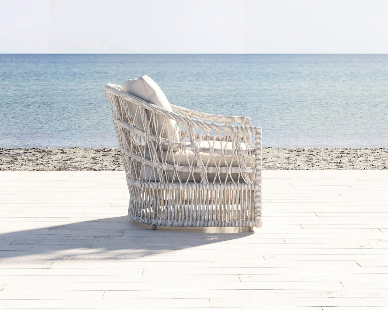 Sunset West Dana Rope Aluminum Outdoor Club Chair