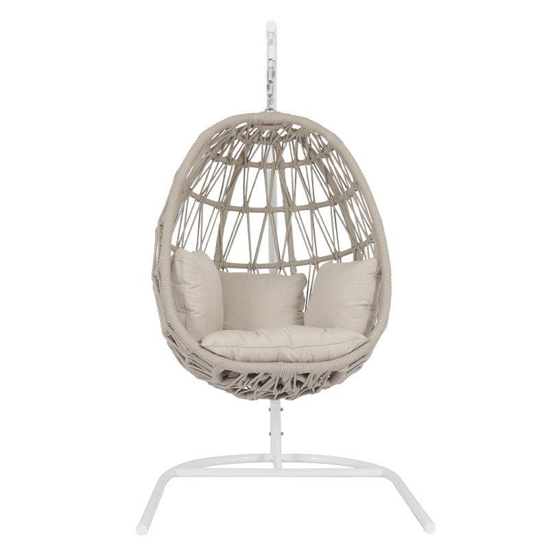 Sunset West Dana Rope Aluminum Outdoor Hanging Club Chair