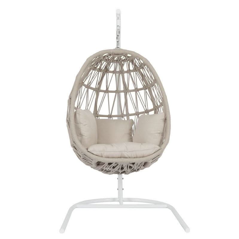Sunset West Dana Rope Aluminum Outdoor Hanging Club Chair