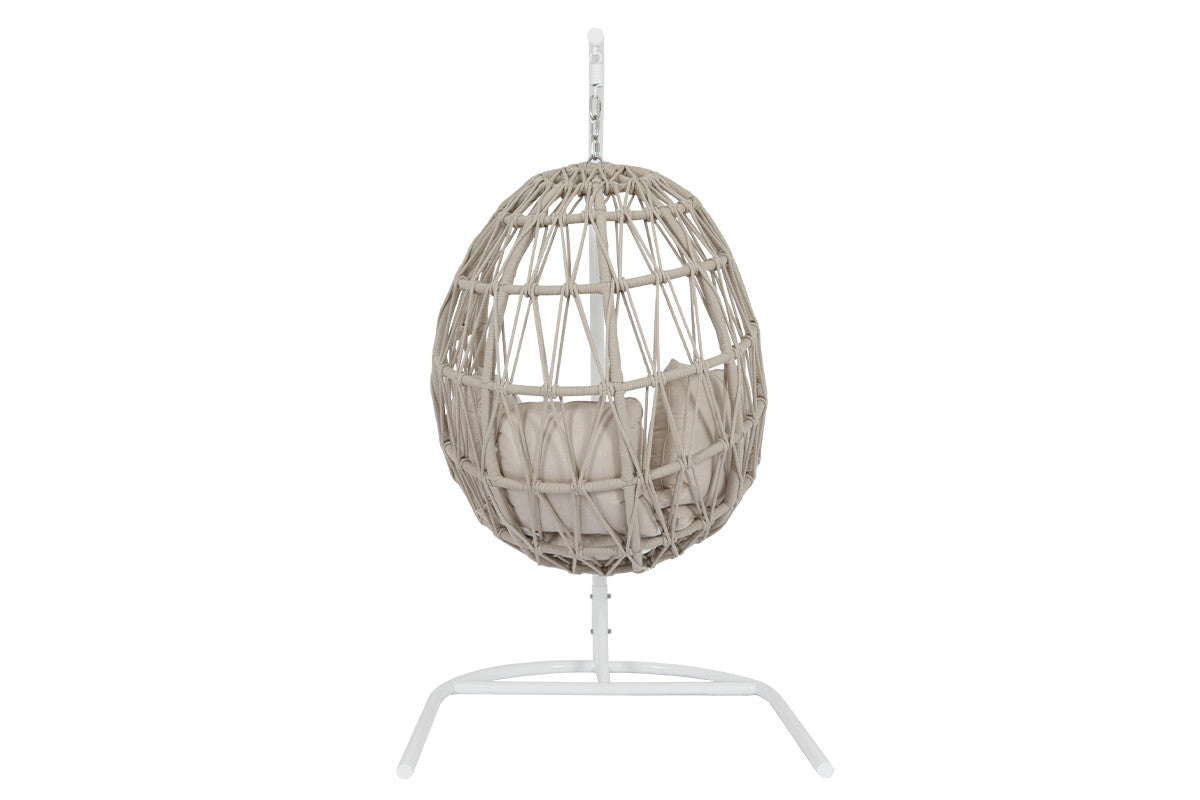 Sunset West Dana Rope Aluminum Outdoor Hanging Club Chair