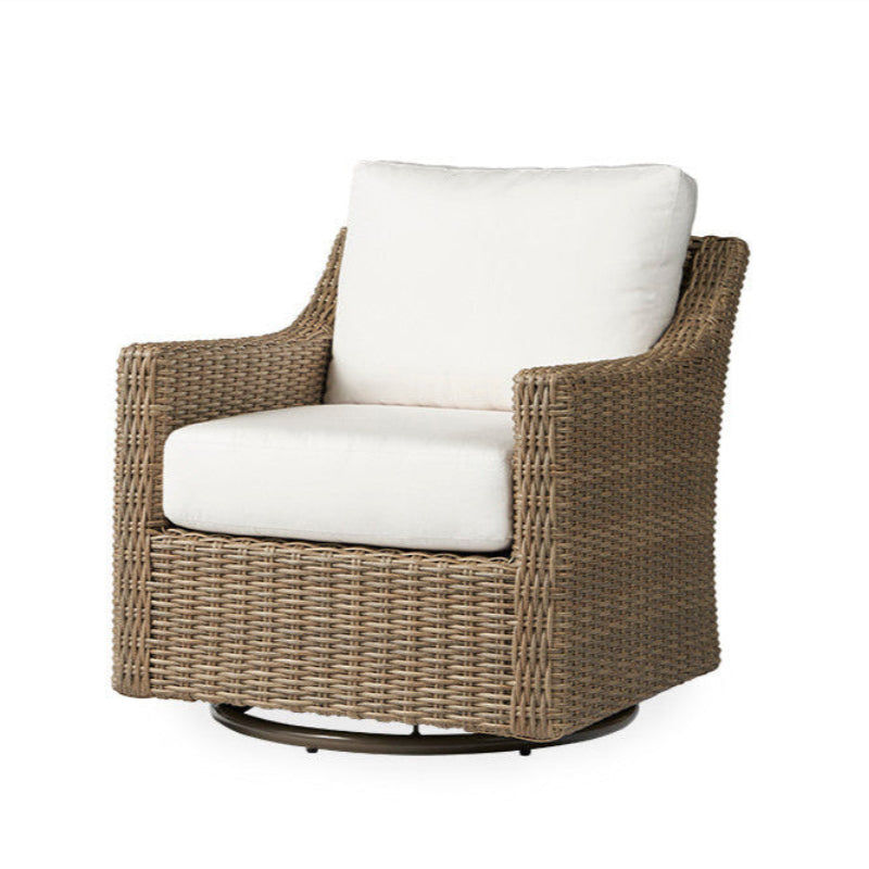 Lloyd Flanders Milan Woven Vinyl Outdoor Swivel Glider Lounge Chair