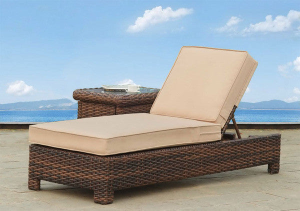 South Sea Rattan Saint Tropez Outdoor Wicker Chaise Lounge