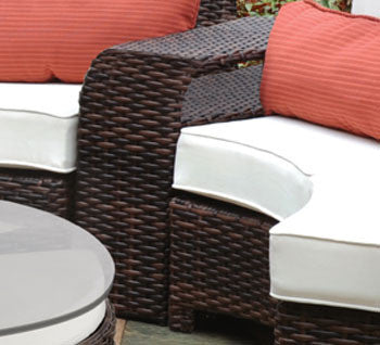South Sea Rattan Saint Tropez Outdoor Wicker Sectional Pie Wedge Table