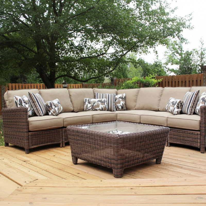 South Sea Rattan Del Ray Resin Wicker Outdoor Sectional Corner Piece