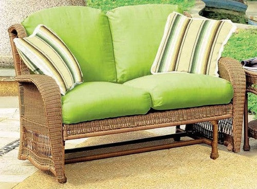 Replacement Cushions for South Sea Rattan Riviera Wicker Love Seat and Double Glider
