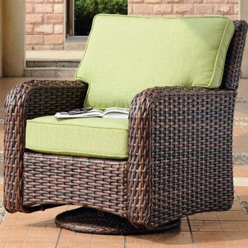 South Sea Rattan Saint Tropez Wicker Outdoor Swivel Glider