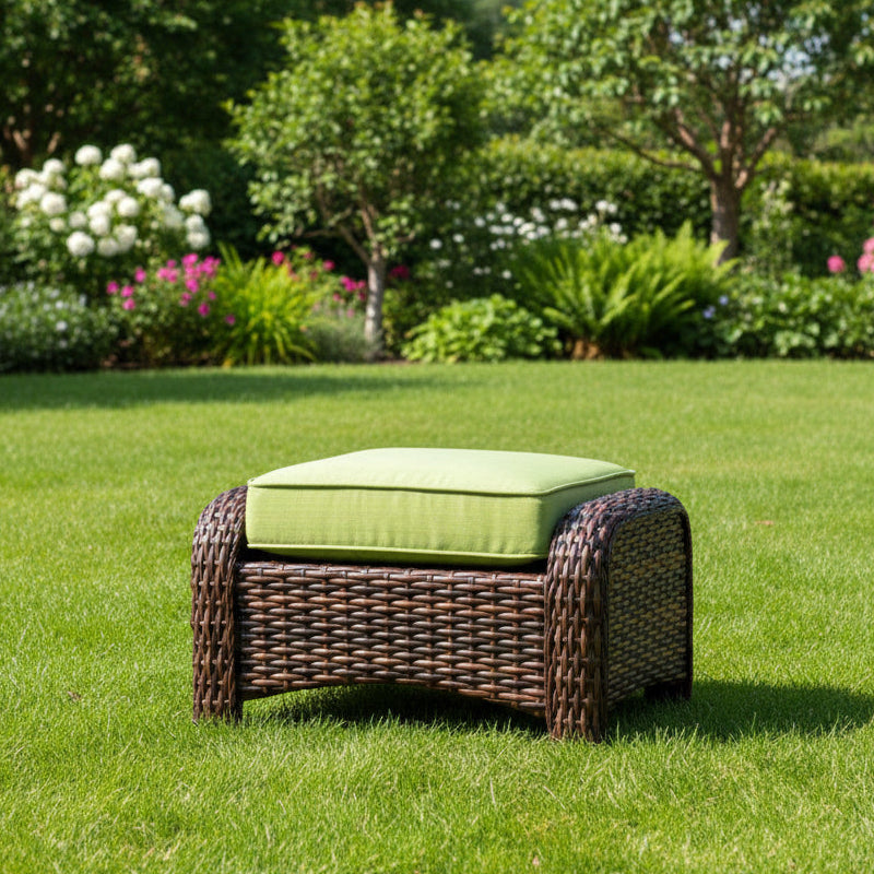 South Sea Rattan Saint Tropez Wicker Outdoor Ottoman