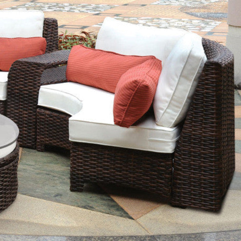 South Sea Rattan Saint Tropez Wicker Outdoor Curved Sectional