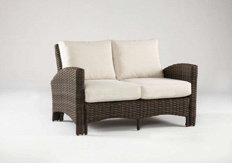 Outdoor wicker loveseat online and chairs