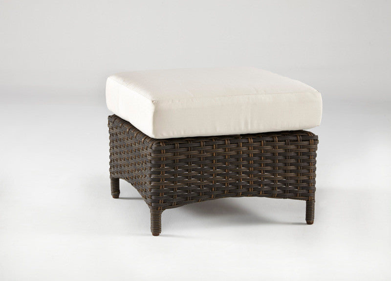 South Sea Rattan Panama Wicker Ottoman
