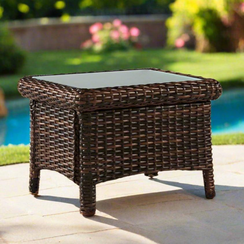 South Sea Rattan Saint Tropez Wicker Outdoor End Table