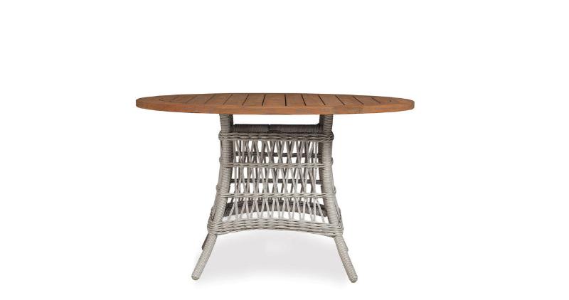 Lloyd Flanders Mackinac Woven Vinyl Outdoor 4-Person Round Dining Set