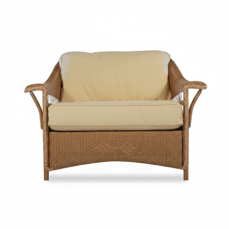 Lloyd Flanders Nantucket Wicker Outdoor Chair and a Half