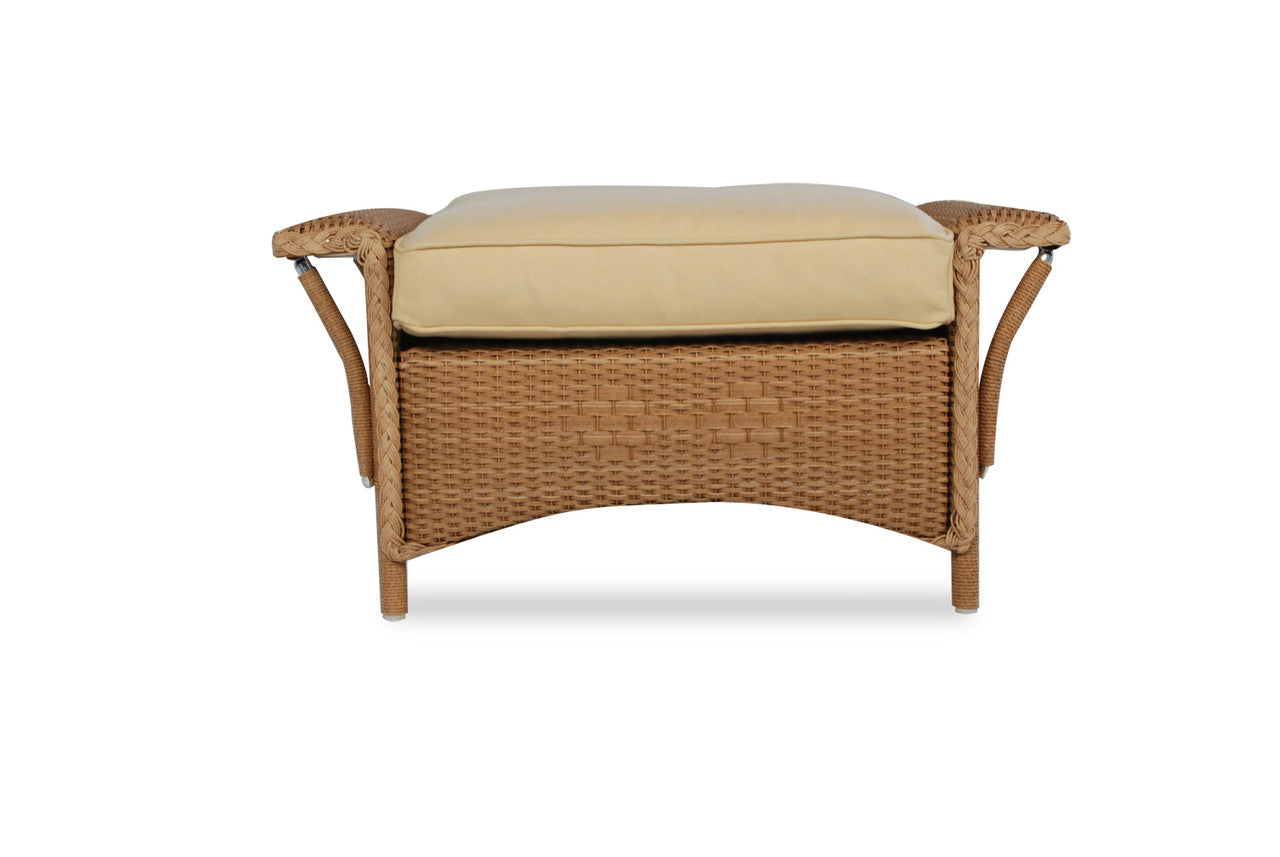 Lloyd Flanders Nantucket Wicker Outdoor Ottoman