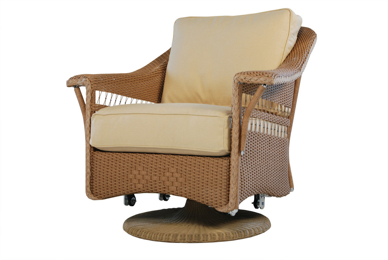 Lloyd Flanders Nantucket Wicker Swivel Glider Lounge Chair