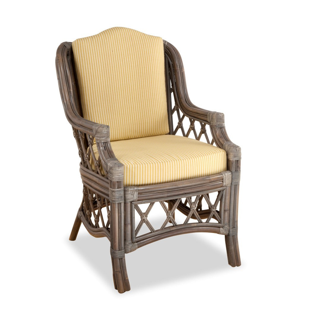 South Sea Rattan Nadine Rattan Indoor Dining Arm Chair