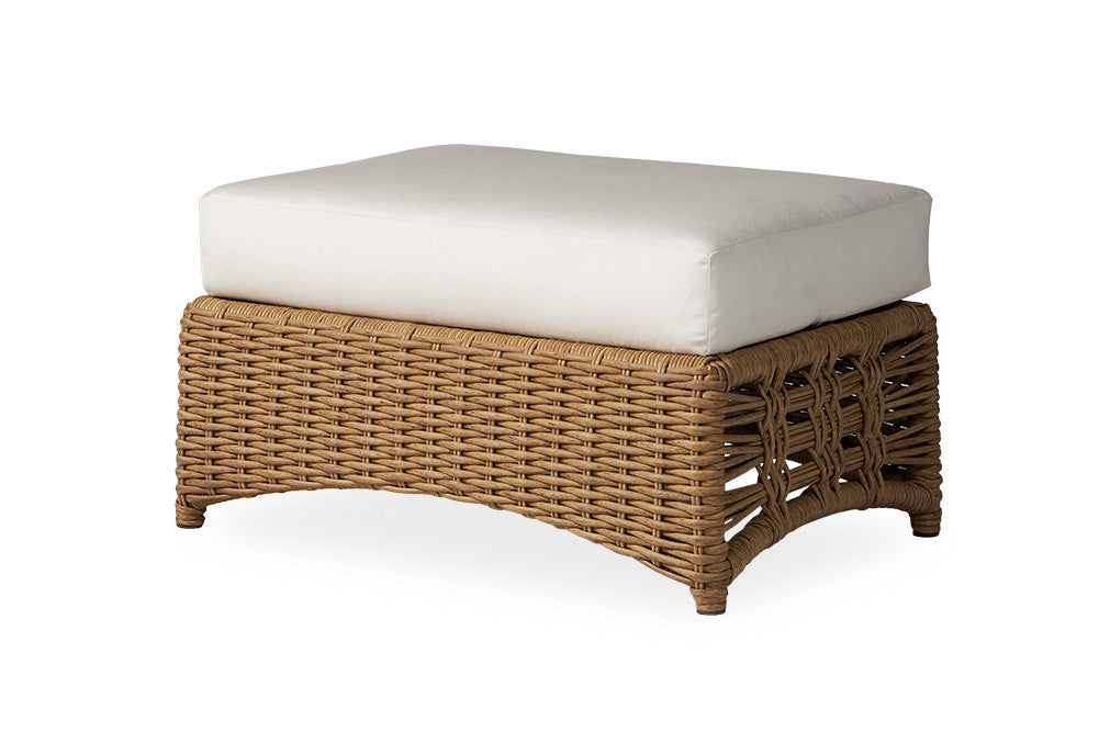 Lloyd Flanders Magnolia Woven Vinyl Outdoor Ottoman