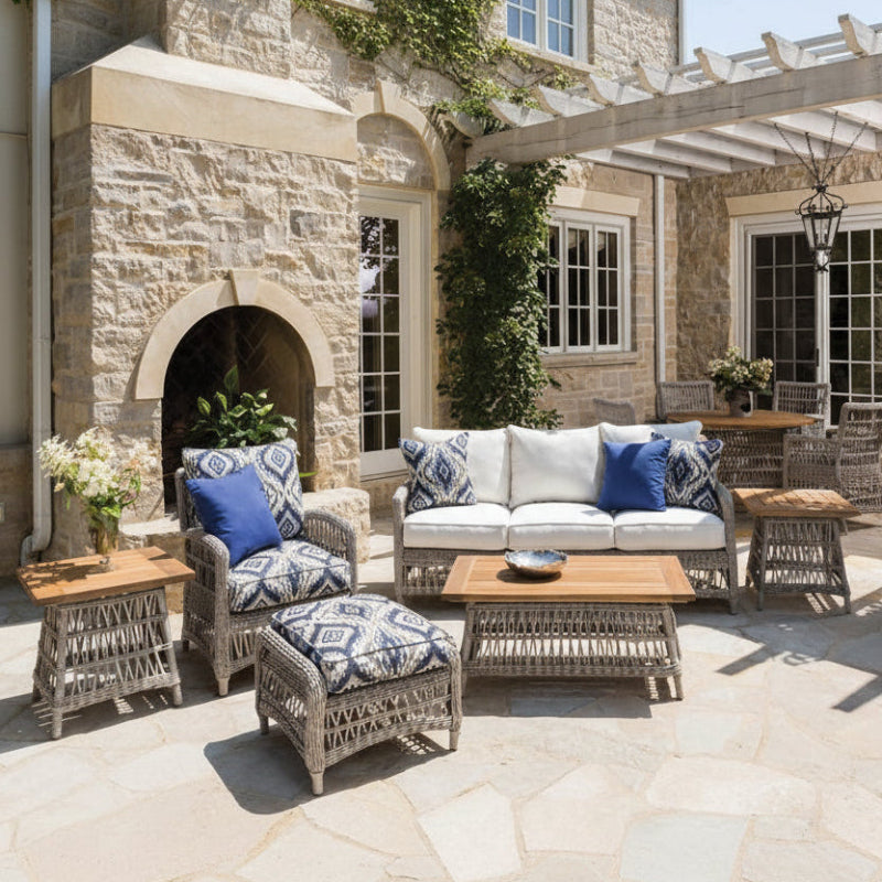 Lloyd Flanders Mackinac Woven Vinyl Outdoor 4-Person Sofa Set