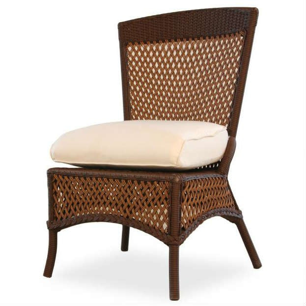 Lloyd Flanders Grand Traverse Wicker Outdoor Armless Dining Side Chair