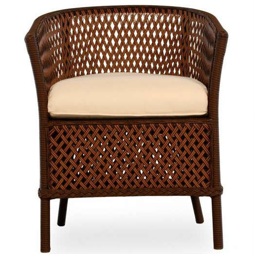 Lloyd Flanders Grand Traverse Wicker Outdoor Barrel Dining Chair