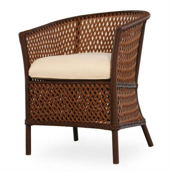 Lloyd Flanders Grand Traverse Wicker Outdoor Barrel Dining Chair