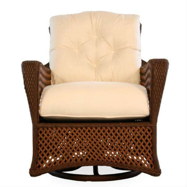 Lloyd Flanders Grand Traverse Wicker Outdoor Swivel Glider Lounge Chair