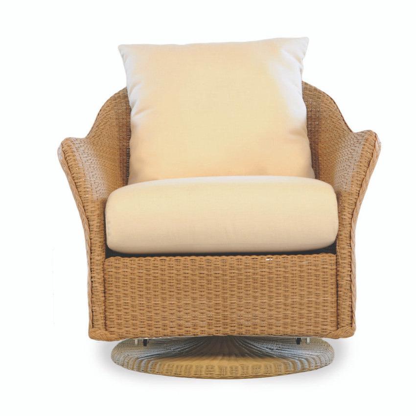 Lloyd Flanders Weekend Retreat Wicker Outdoor Swivel Glider Lounge Chair
